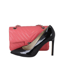 Chanel Classic Double Flap Small Chevron Lambskin| Salmon Pink