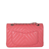 Chanel Classic Double Flap Small Chevron Lambskin| Salmon Pink