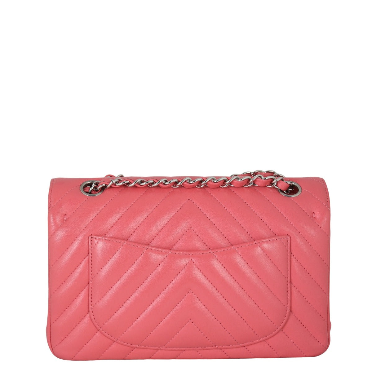 Chanel Classic Double Flap Small Chevron Lambskin| Salmon Pink