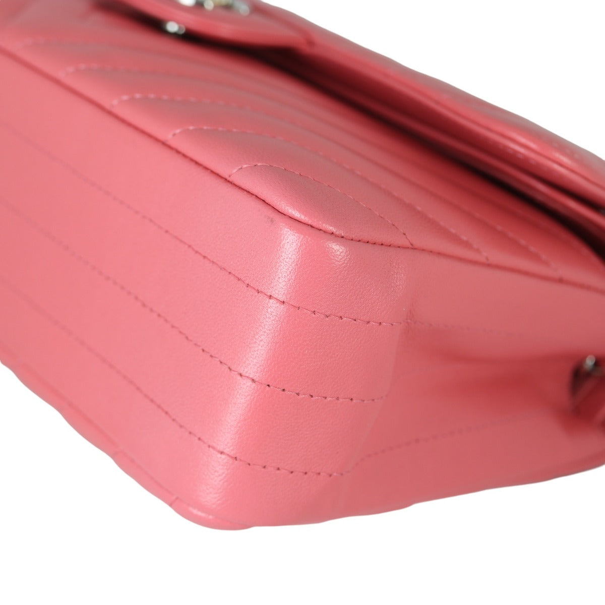 Chanel Classic Double Flap Small Chevron Lambskin| Salmon Pink