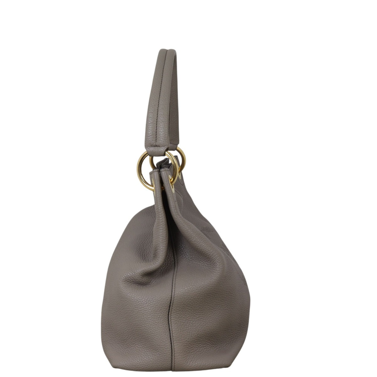 Prada Vitello Daino Logo Embossed Shoulder Bag