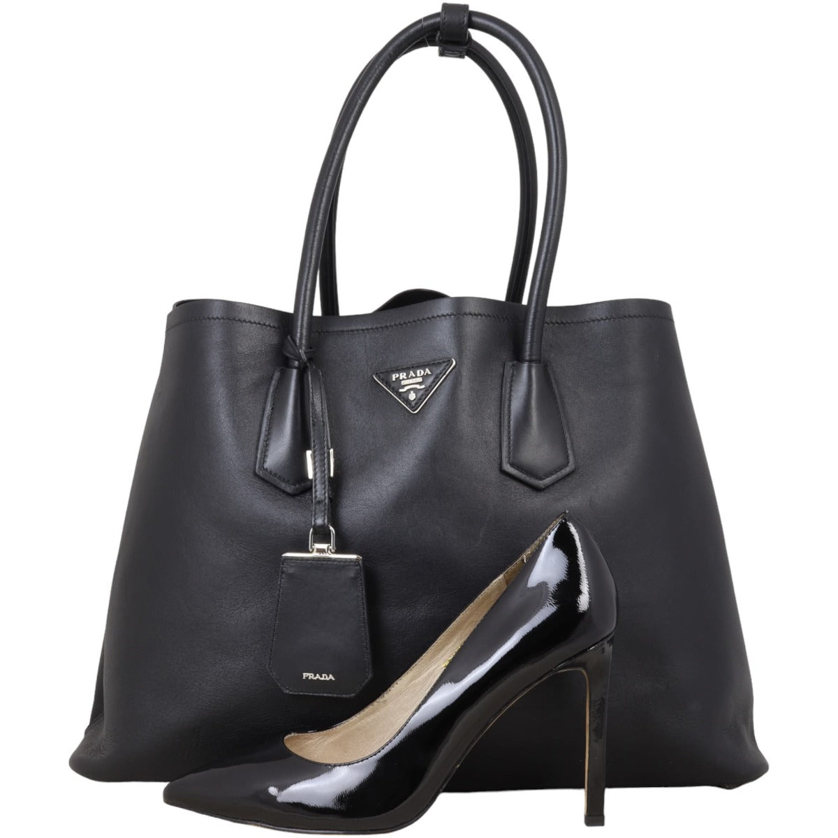 Prada City Calf Double Bag Large