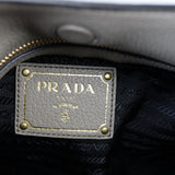 Prada Vitello Daino Logo Embossed Shoulder Bag