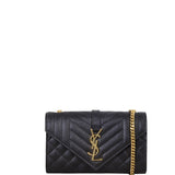 Saint Laurent Monogram Mix Matelasse Envelope Chain Bag Small