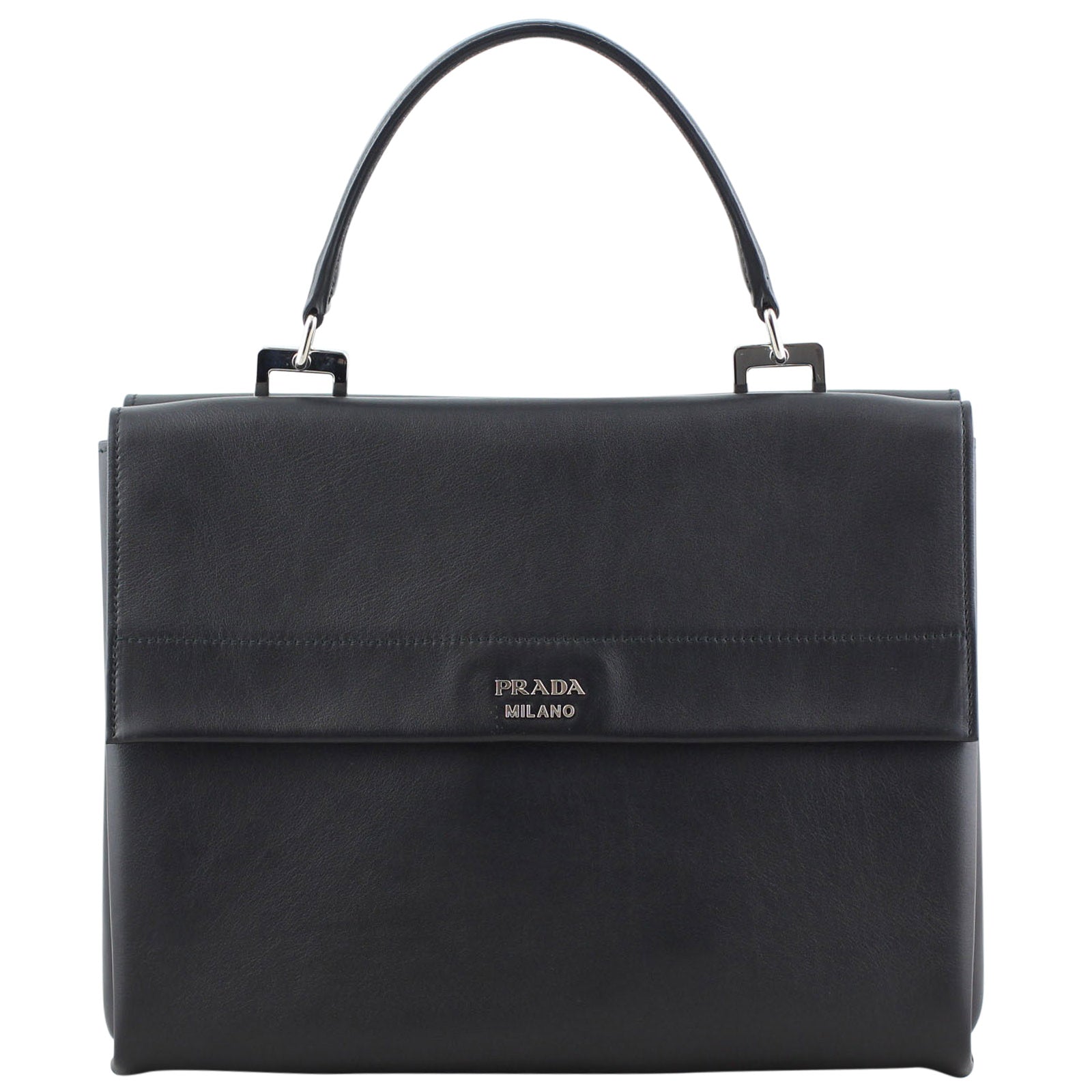 Prada Lux Double Sided Flat Satchel Back