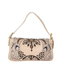 Fendi Python Beaded Baguette Bag