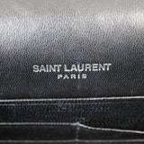 Saint Laurent Kate Tassel Chain Wallet Croc-Embossed