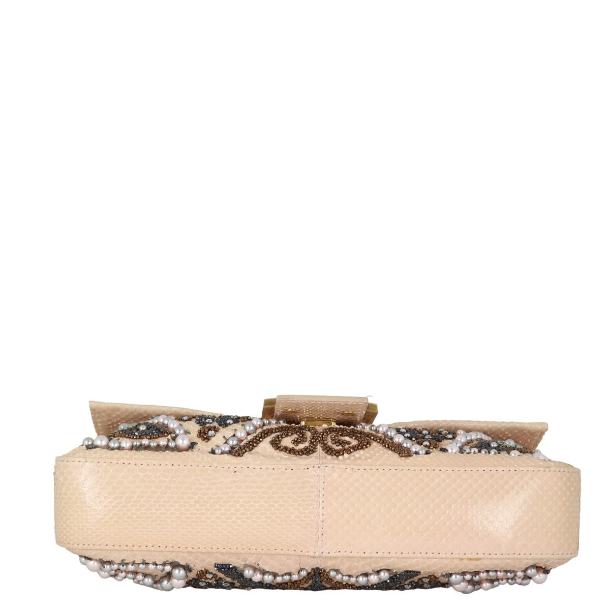 Fendi Python Beaded Baguette Bag