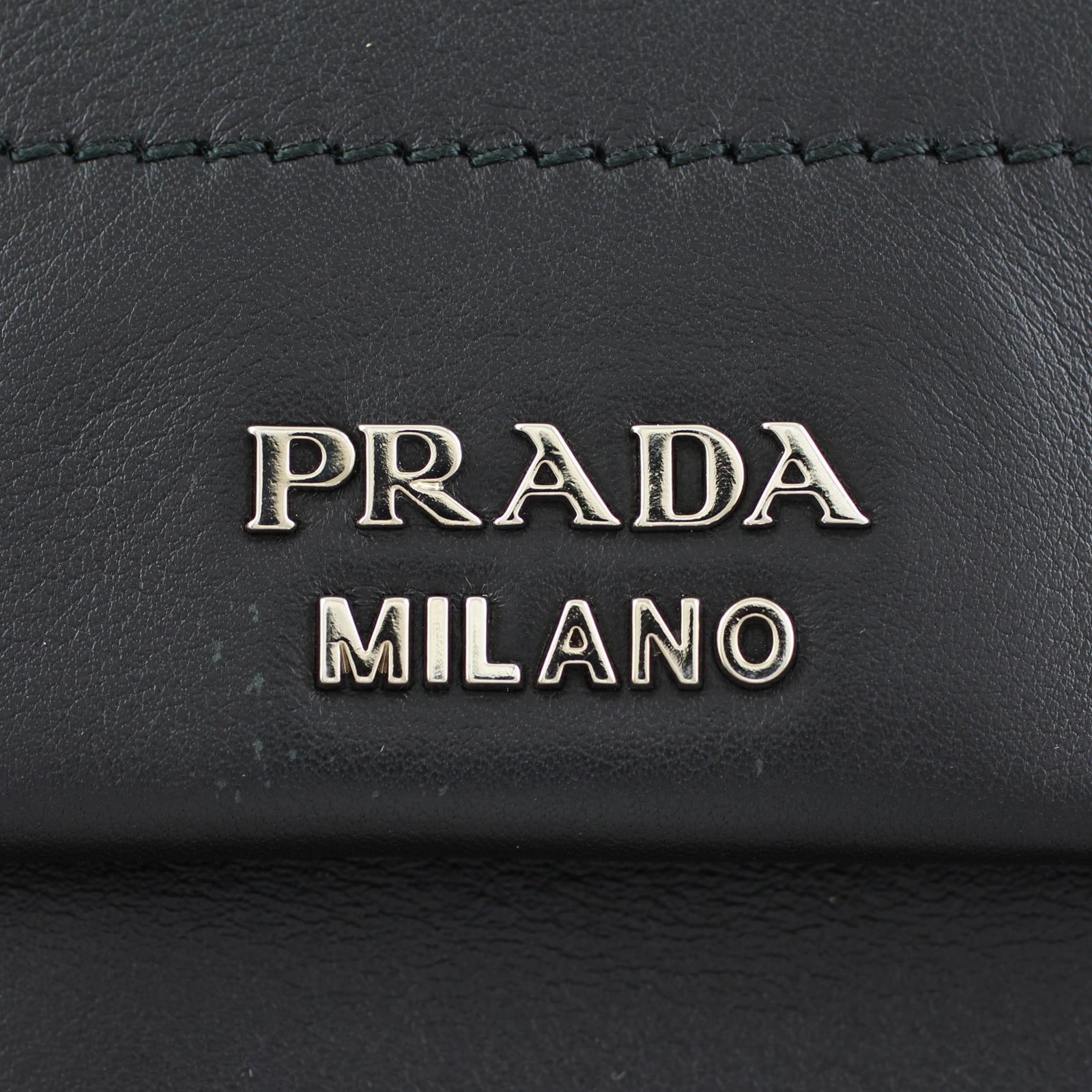 Prada Lux Double Sided Flat Satchel Logo