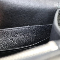 Saint Laurent Kate Tassel Chain Wallet Croc-Embossed