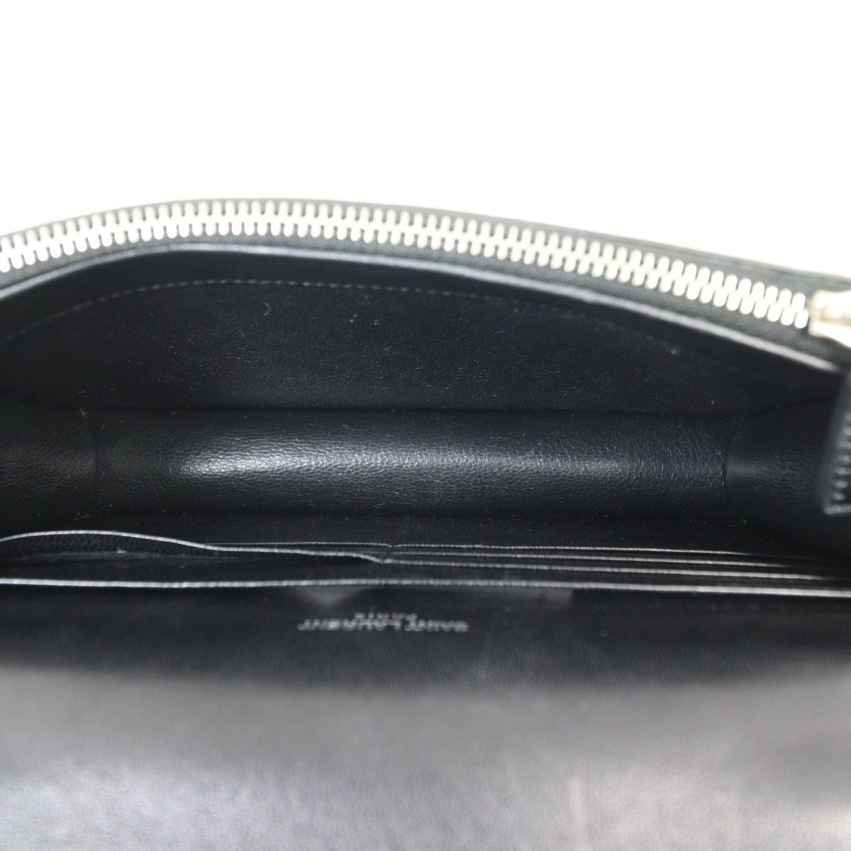 Saint Laurent Kate Tassel Chain Wallet Croc-Embossed