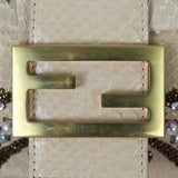 Fendi Python Beaded Baguette Bag