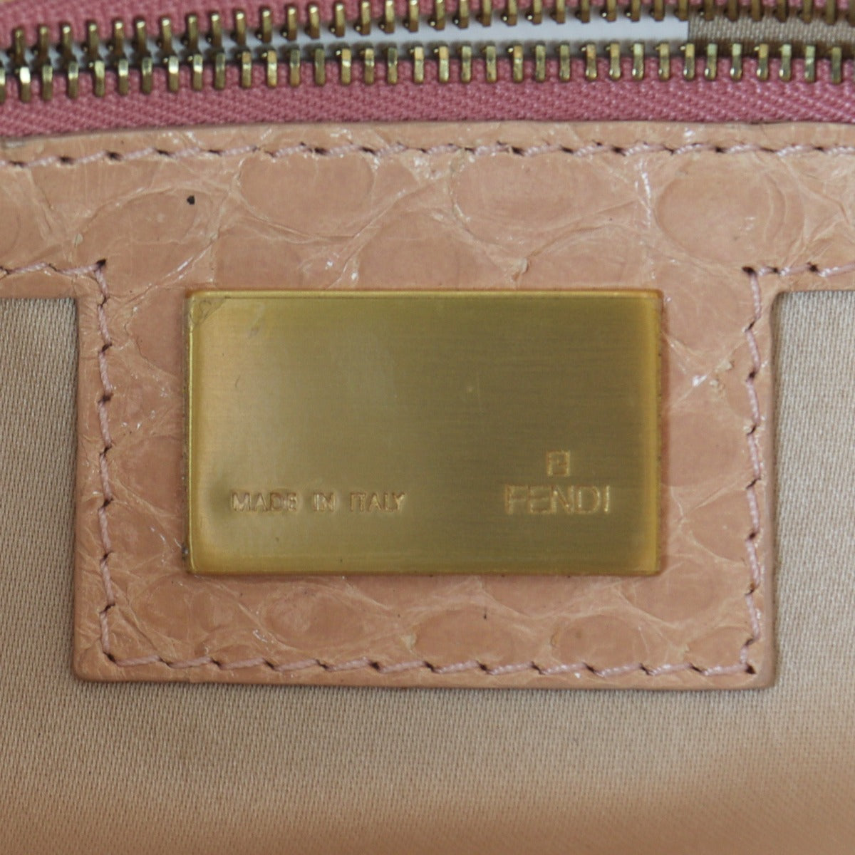 Fendi Python Beaded Baguette Bag