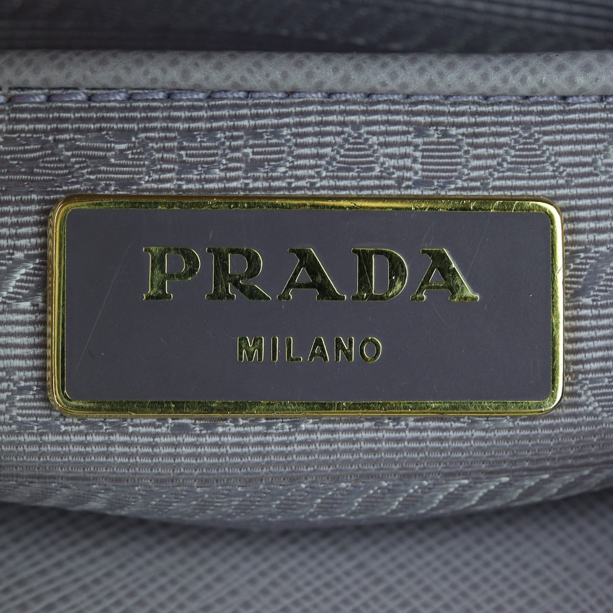 Prada Saffiano Lux Galleria Double Zip Tote Medium Interior Stamp
