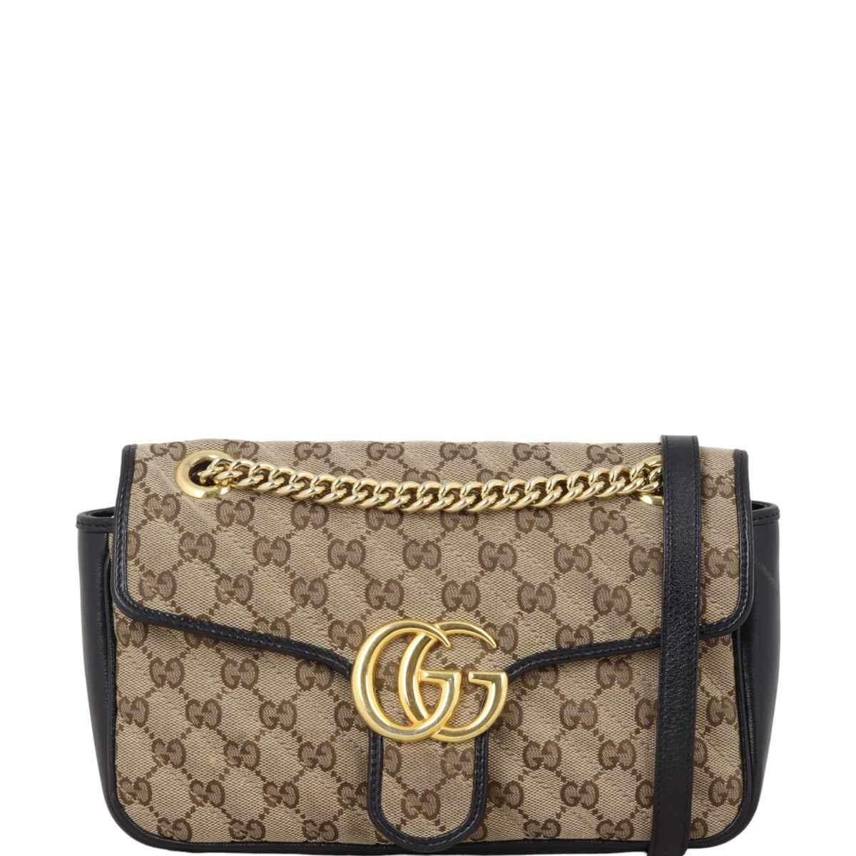 Gucci GG Canvas Marmont Diagonal Small Shoulder Bag