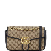 Gucci GG Canvas Marmont Diagonal Small Shoulder Bag