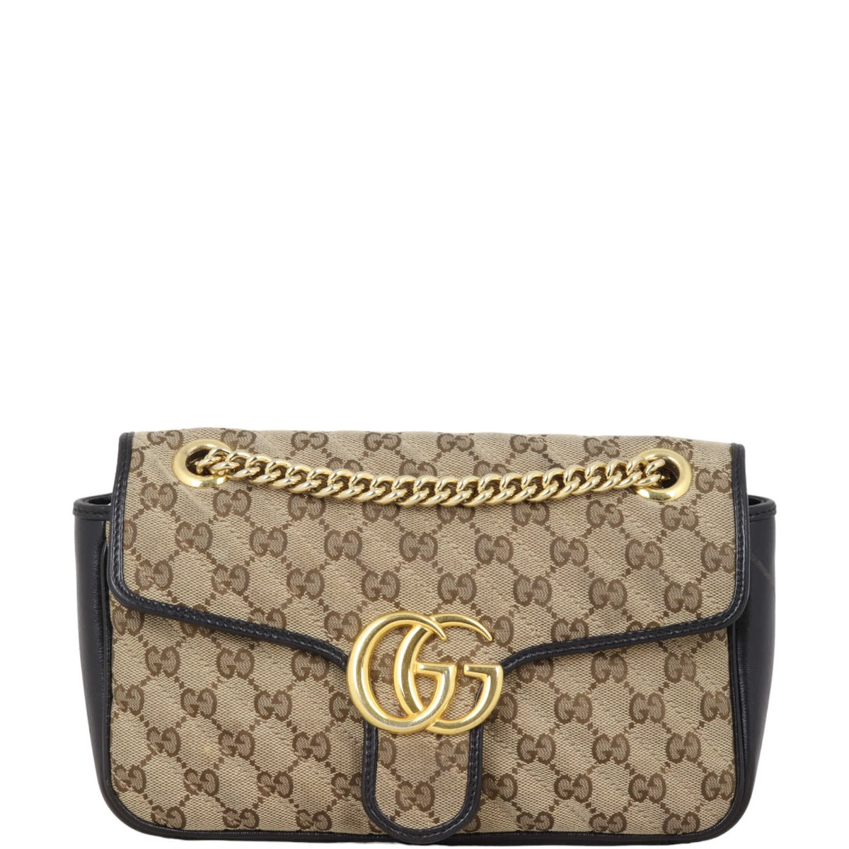 Gucci GG Canvas Marmont Diagonal Small Shoulder Bag