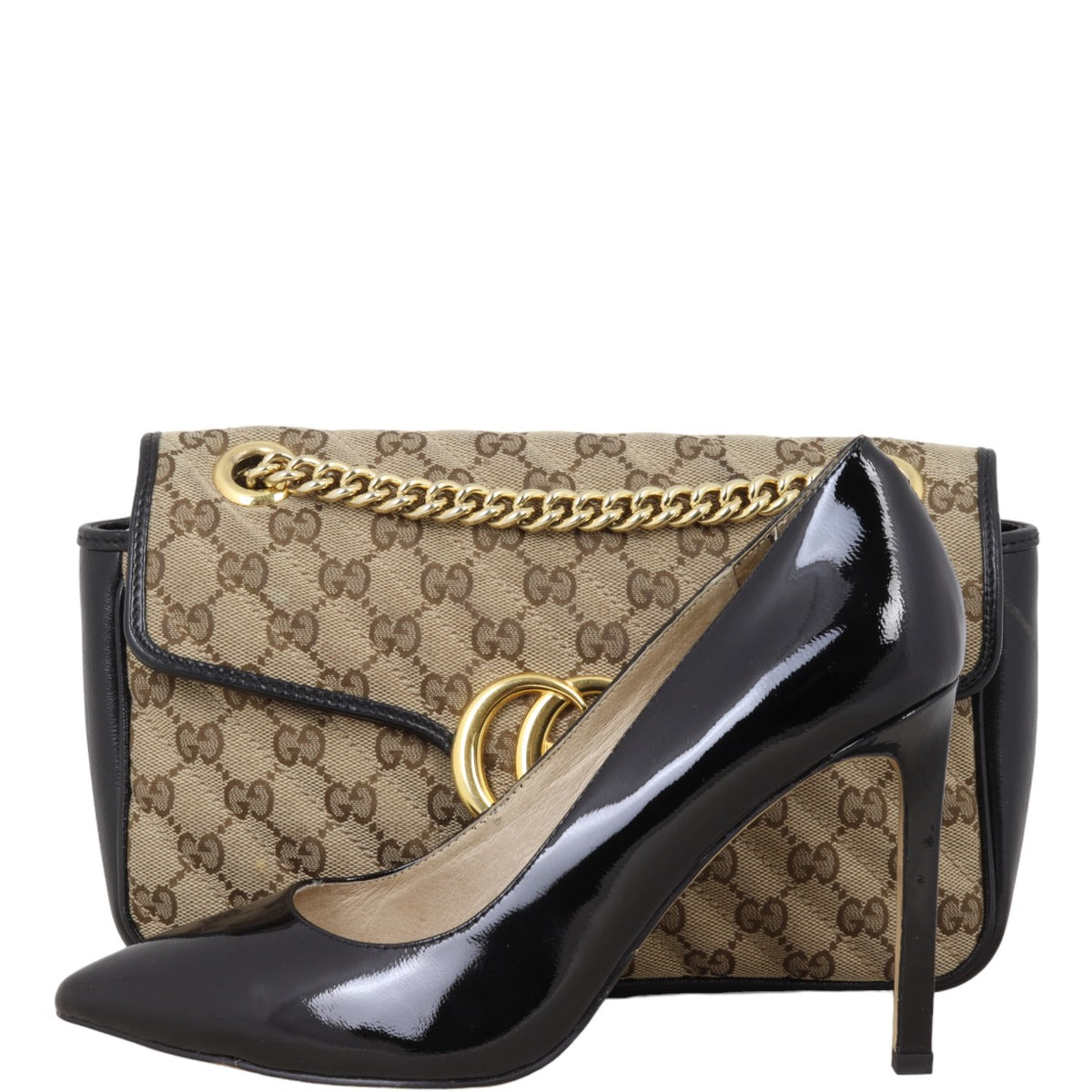 Gucci GG Canvas Marmont Diagonal Small Shoulder Bag