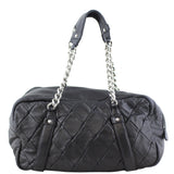 Chanel Diagonal Zip Bowler Bag front
