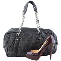 Chanel Diagonal Zip Bowler Bag shoe