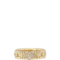 Van Cleef & Arpels Perlee Sweet Clovers Diamond 18k Yellow Gold Ring