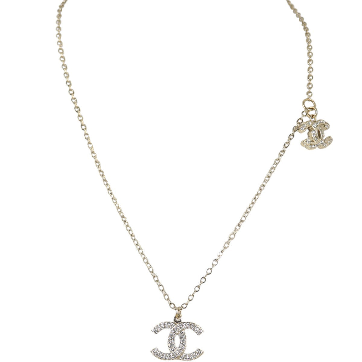 Chanel Crystal Double CC Necklace