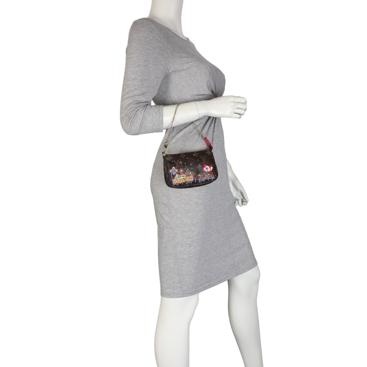 Louis Vuitton Mini Pochette Accessoires Monogram Vivienne Christmas Print 2020