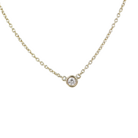 Tiffany & Co Diamonds by the Yard Single Diamond 18k Yellow Gold Pendant