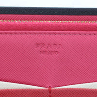 Prada Saffiano Bifold Multicolour Wallet Stamp
