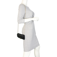 Fendi Baguette FF Embossed Wallet on Chain