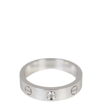 Cartier Love Wedding Band 18k White Gold 1 Diamond