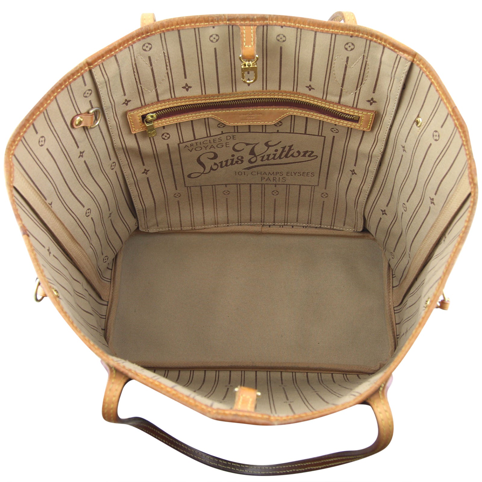 Louis Vuitton Neverfull MM Monogram Interior