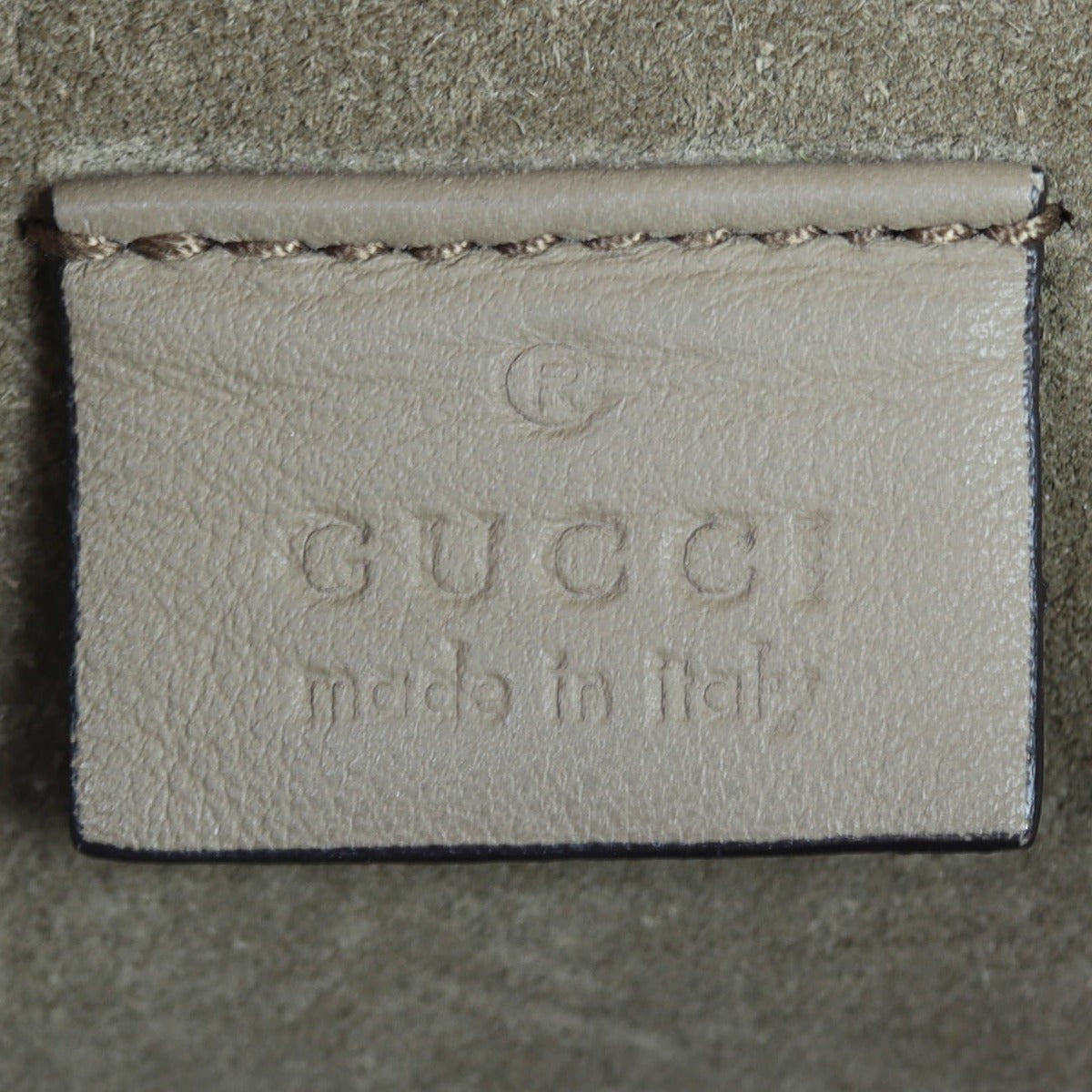 Gucci Dionysus GG Supreme Beaded Small Shoulder Bag Interior Stamp
