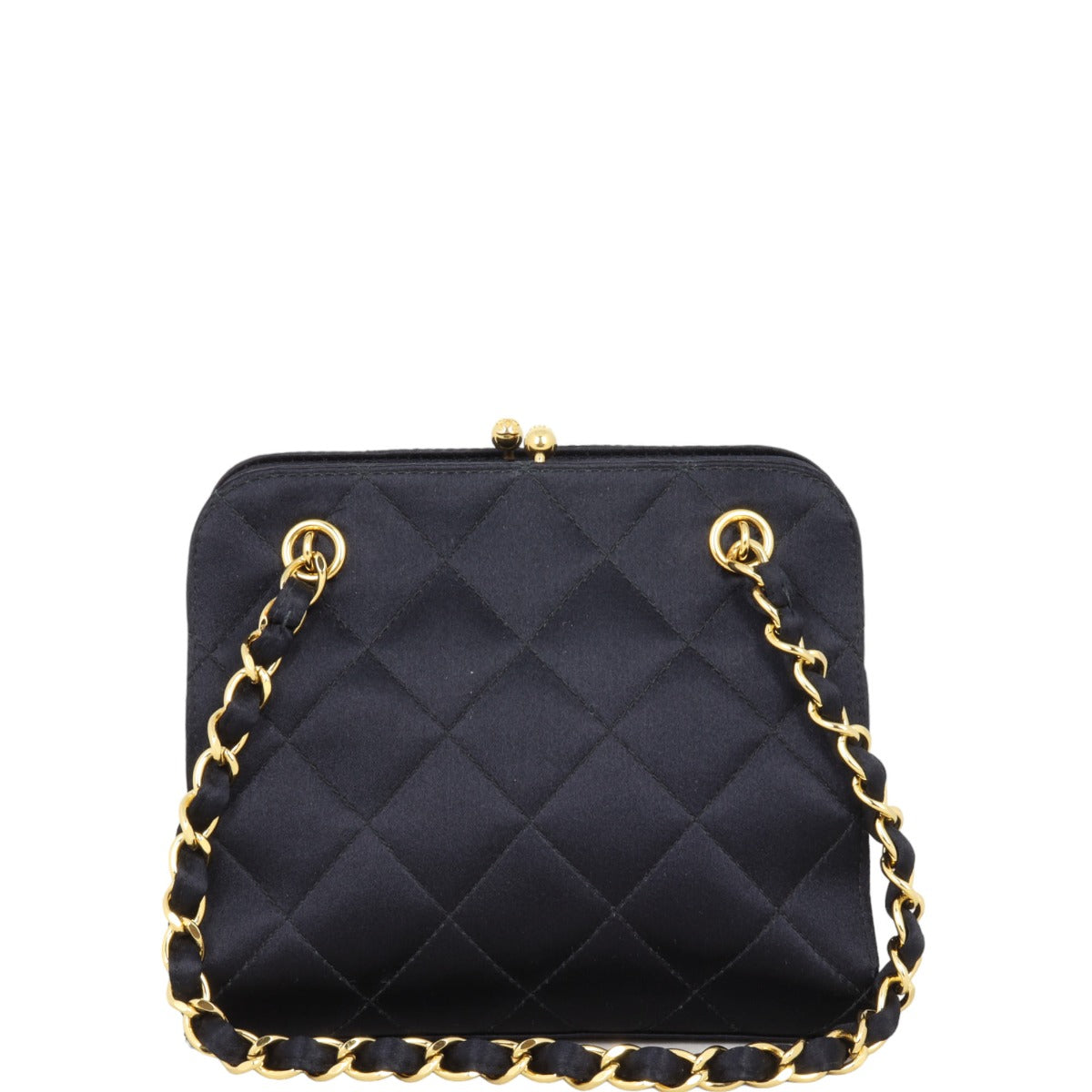 Chanel Vintage Kisslock Satin Mini Bag