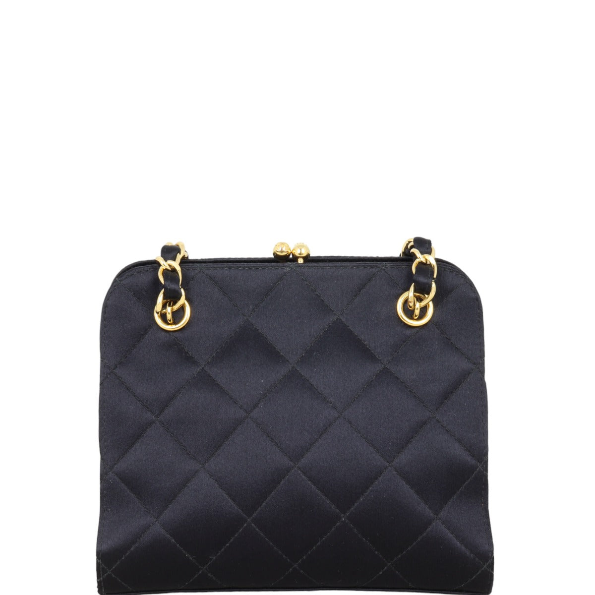 Chanel Vintage Kisslock Satin Mini Bag