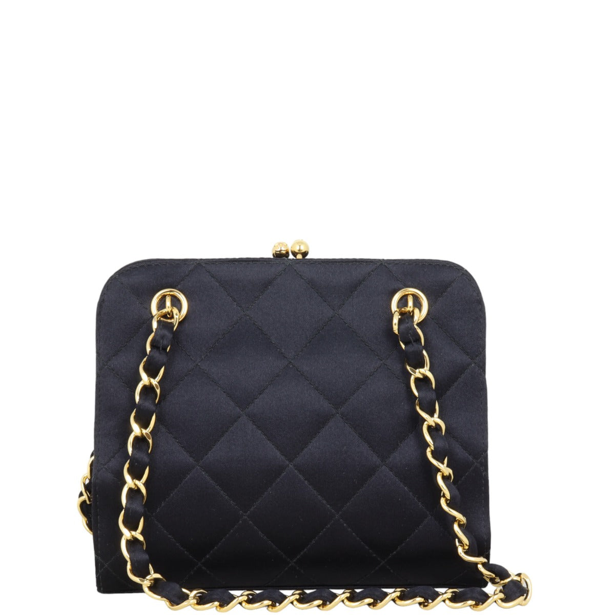 Chanel Vintage Kisslock Satin Mini Bag