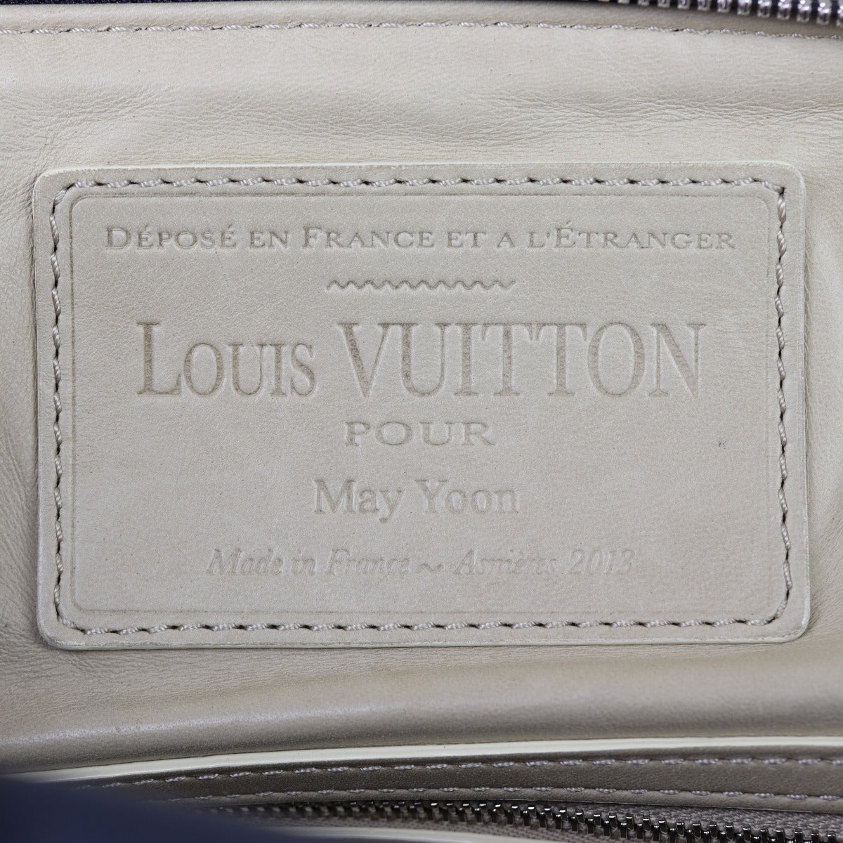 Louis Vuitton Sac Leather Duffle bag Interior Stamp