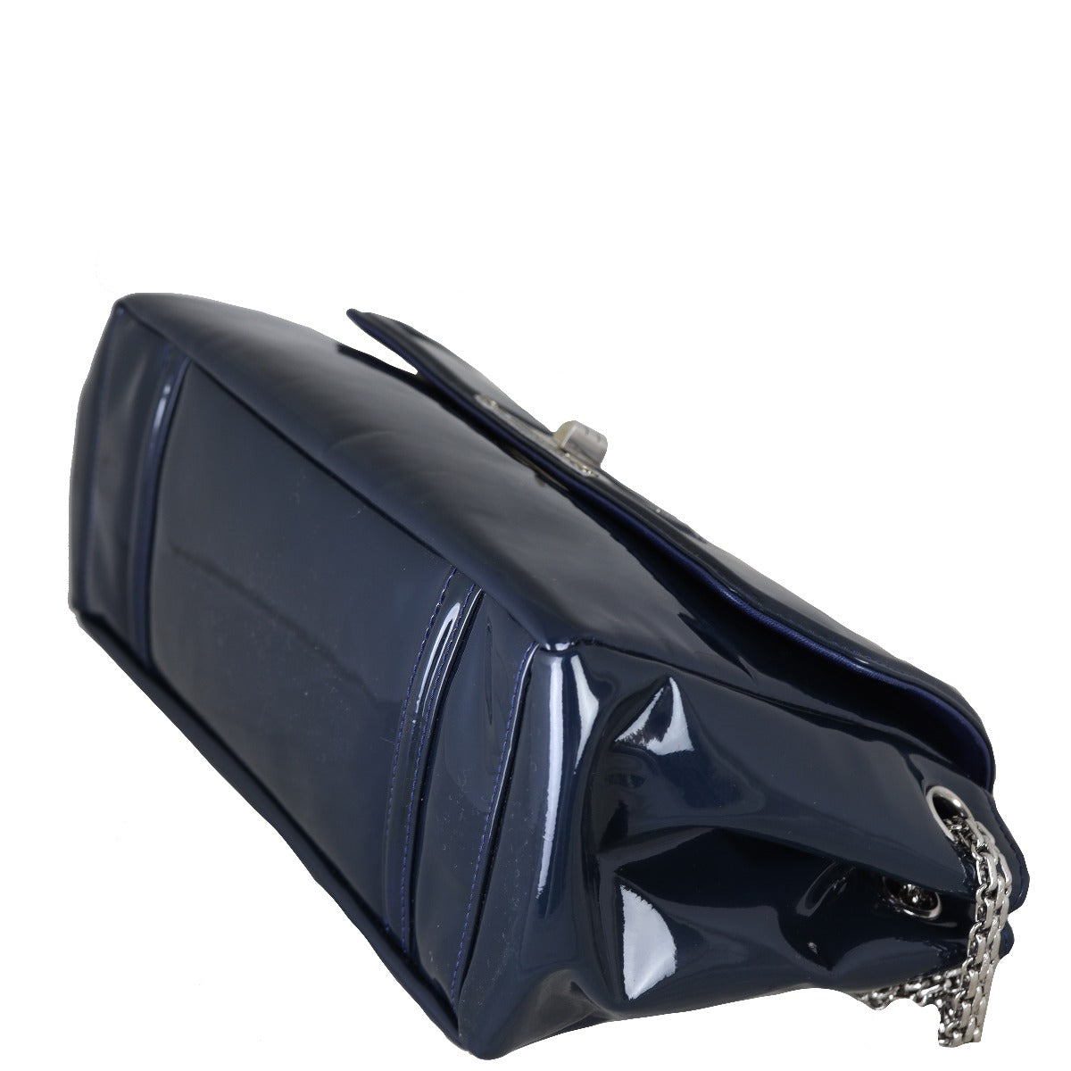 Chanel Mademoiselle Lock Patent Leather Clutch bag Corner Distance
