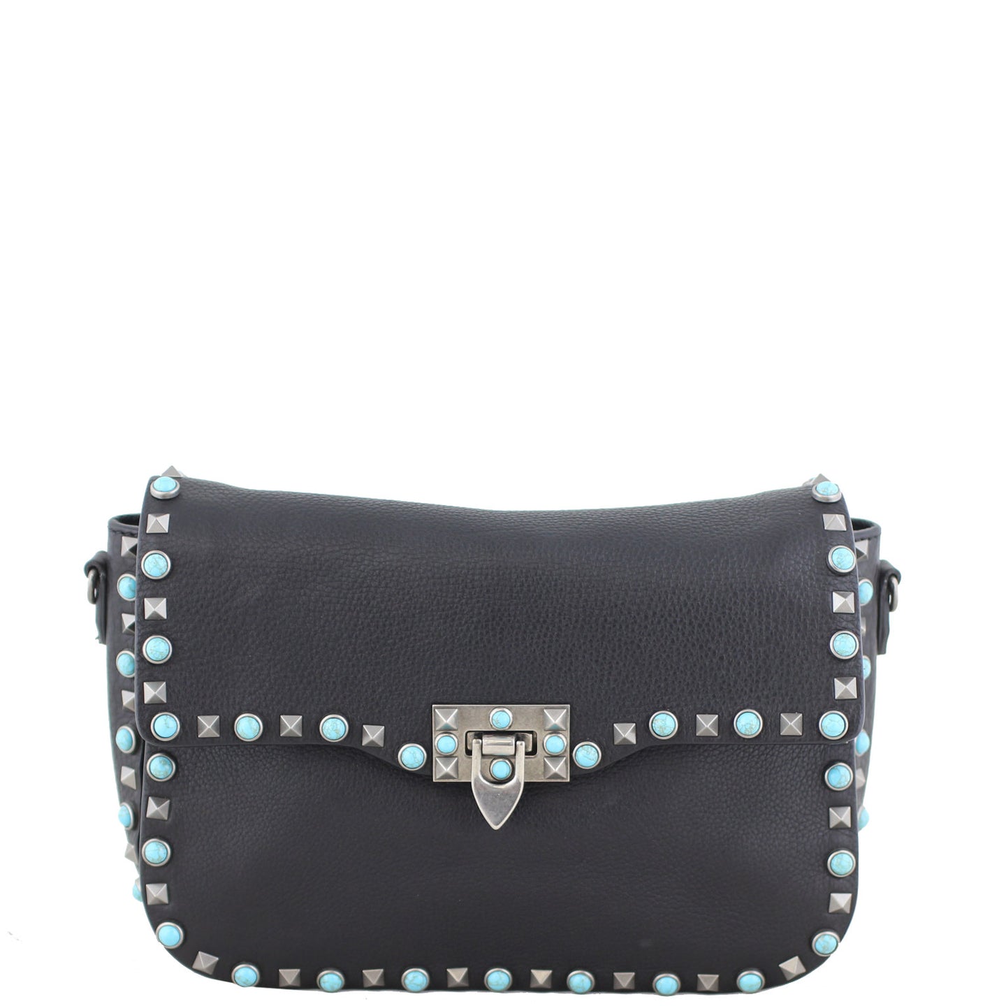 Valentino Rolling Rockstud Guitar Strap Crossbody front