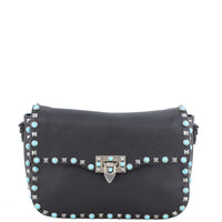 Valentino Rolling Rockstud Guitar Strap Crossbody front