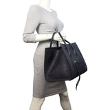 Celine Phantom Luggage Tote Medium Croc-Embossed