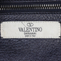 Valentino Rolling Rockstud Tote Small Denim