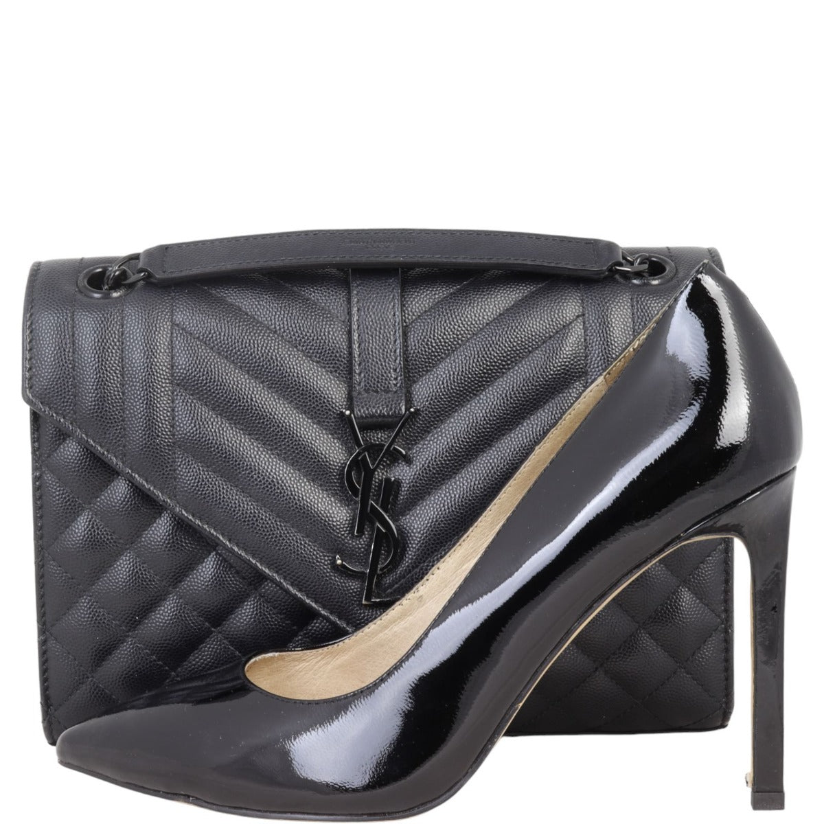 Saint Laurent Monogram Mix Matelasse Envelope Chain Bag Medium