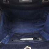Valentino Rolling Rockstud Tote Small Denim
