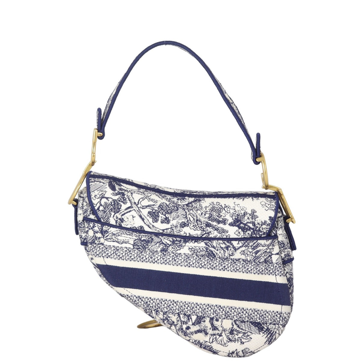 Dior Saddle Bag Toile de Jouy Embroidered