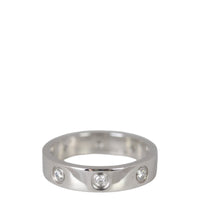 Cartier Love Wedding Band 18k White Gold 8 Diamonds Ring