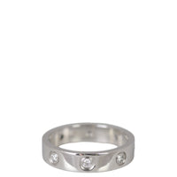 Cartier Love Wedding Band 18k White Gold 8 Diamonds Ring