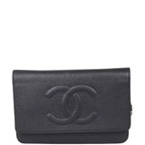 Chanel Timeless Wallet on Chain | Black Caviar