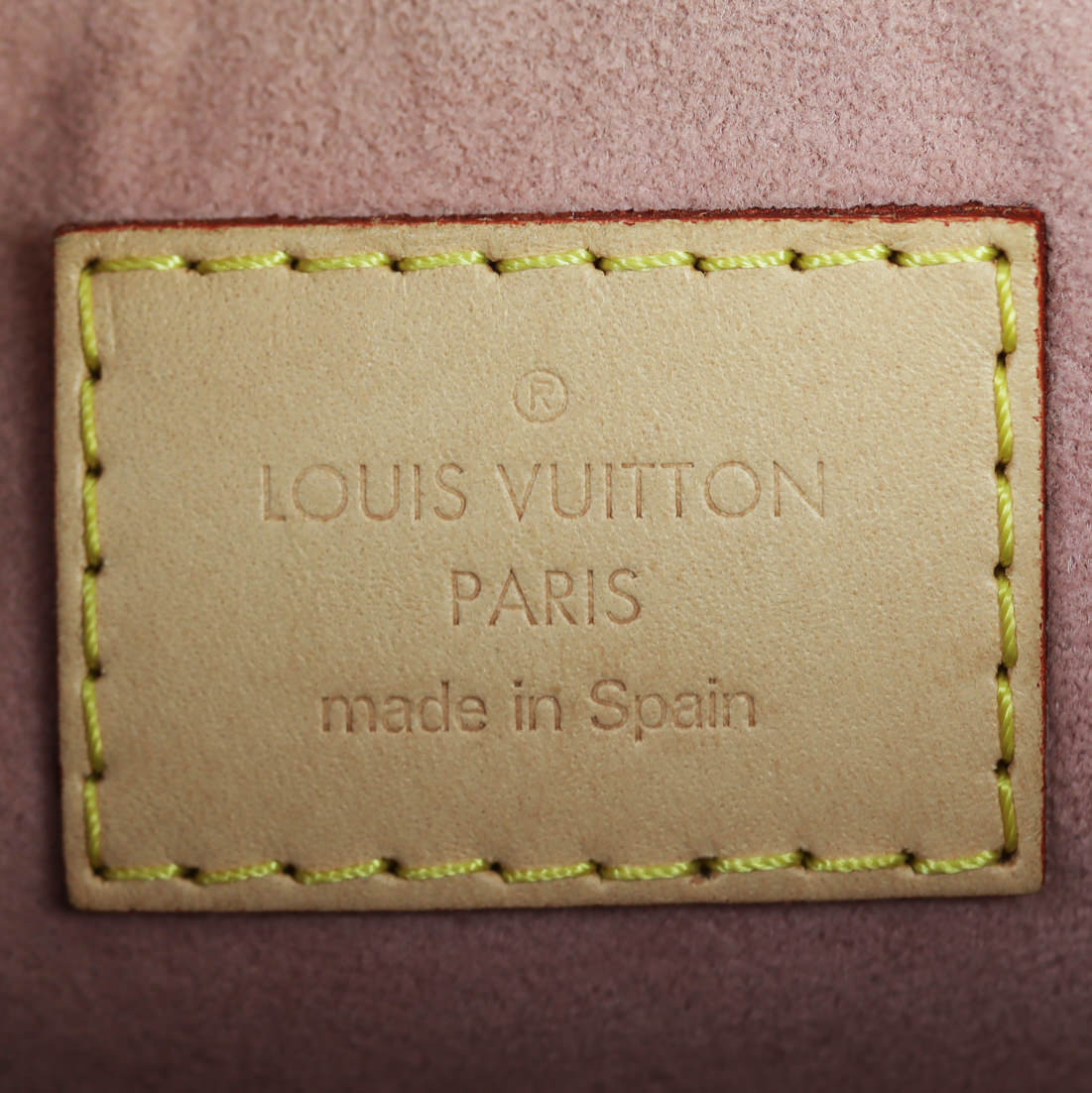 Louis Vuitton V Tote BB Monogram Interior Stamp