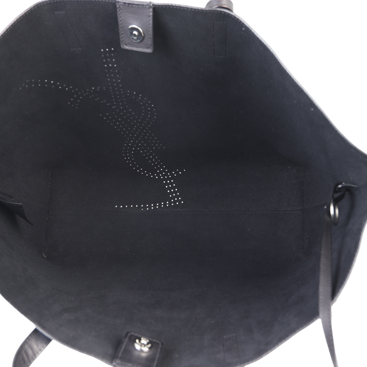 Saint Laurent Perforated East West Shopping Tote